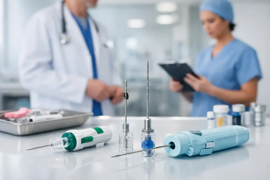 Tipos de agujas para biopsia y cómo elegir